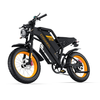 GT20 Electric Bike 2000W Motor 48V 25AH Lithium Battery Adult Electric Bicycle 20*4.0 -In Fat Fire Mountain E-Bike
