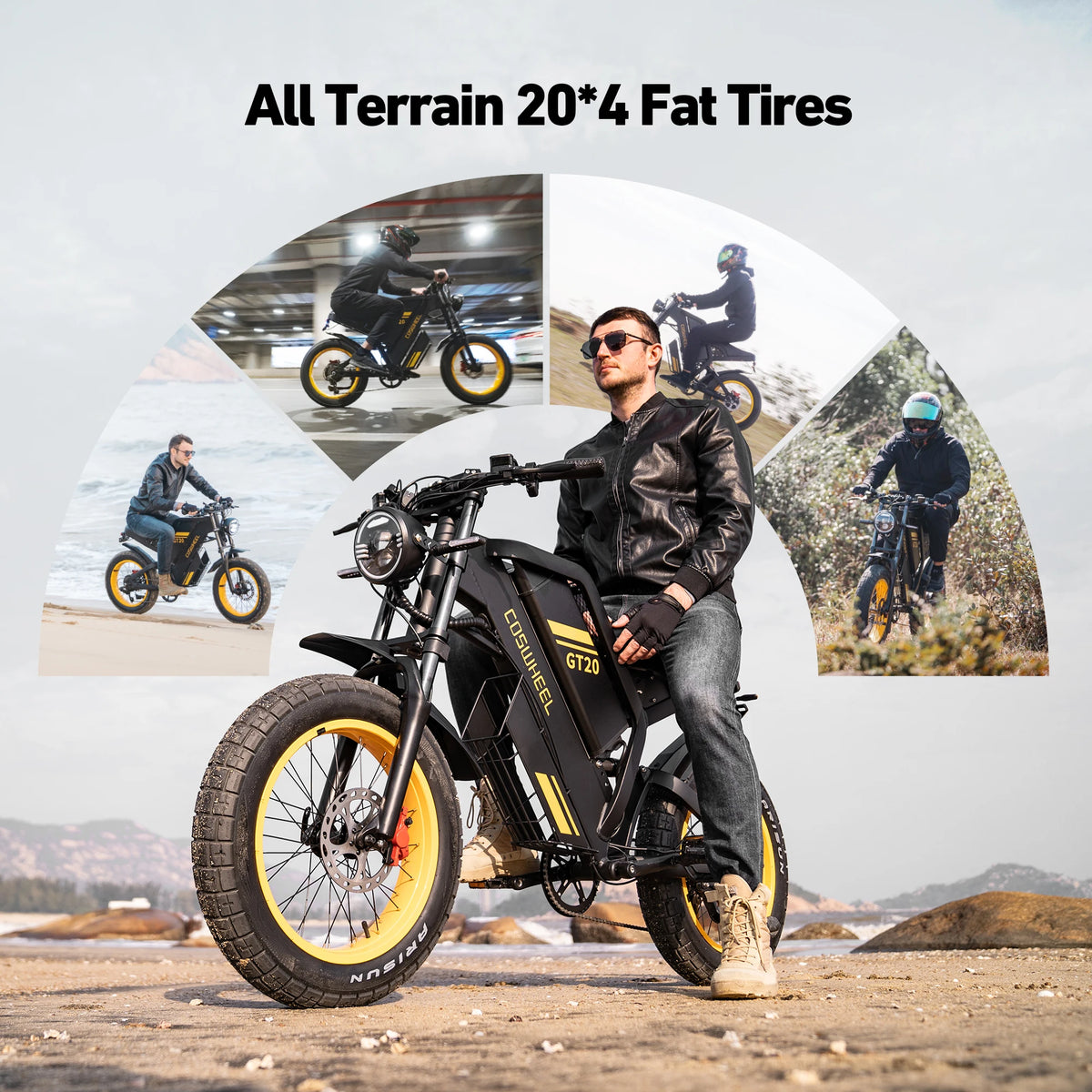 GT20 Electric Bike 2000W Motor 48V 25AH Lithium Battery Adult Electric Bicycle 20*4.0 -In Fat Fire Mountain E-Bike