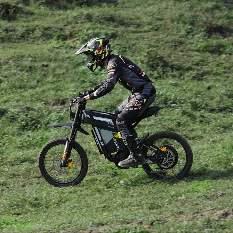 R6000 Adult Electric Bike 7000W 60V30Ah Battery Mountain All-Terrain Motorcycle 17'S Tires Fat Tire E-Bike