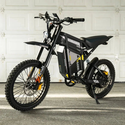 R6000 Adult Electric Bike 7000W 60V30Ah Battery Mountain All-Terrain Motorcycle 17'S Tires Fat Tire E-Bike